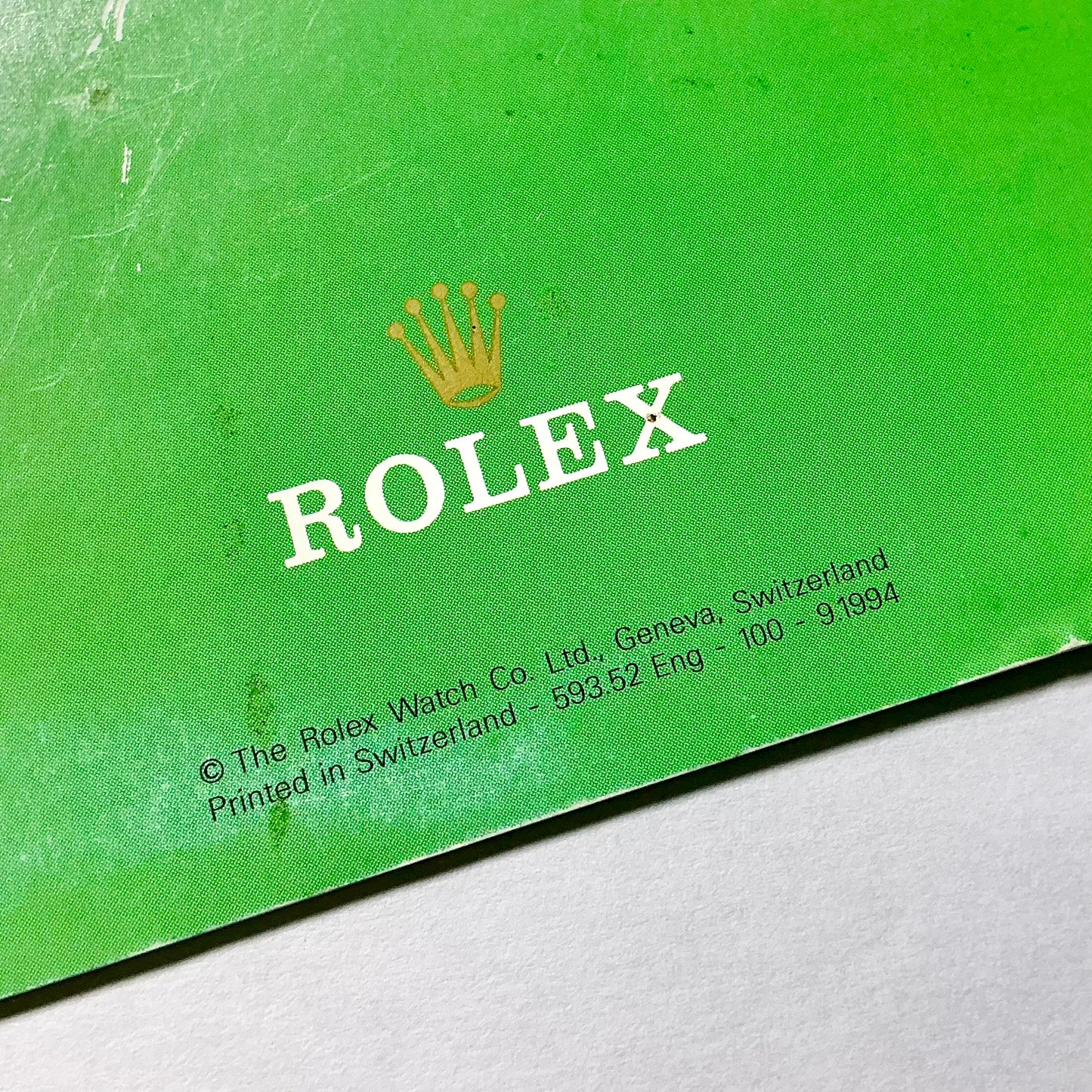 ROLEX Datejust Booklet 1994 English