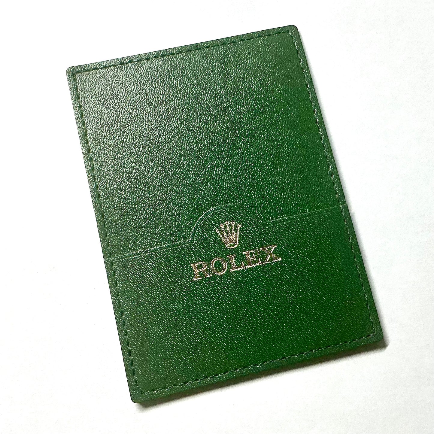 ROLEX Green Leather Card Holder + ROLEX Translation Booklet