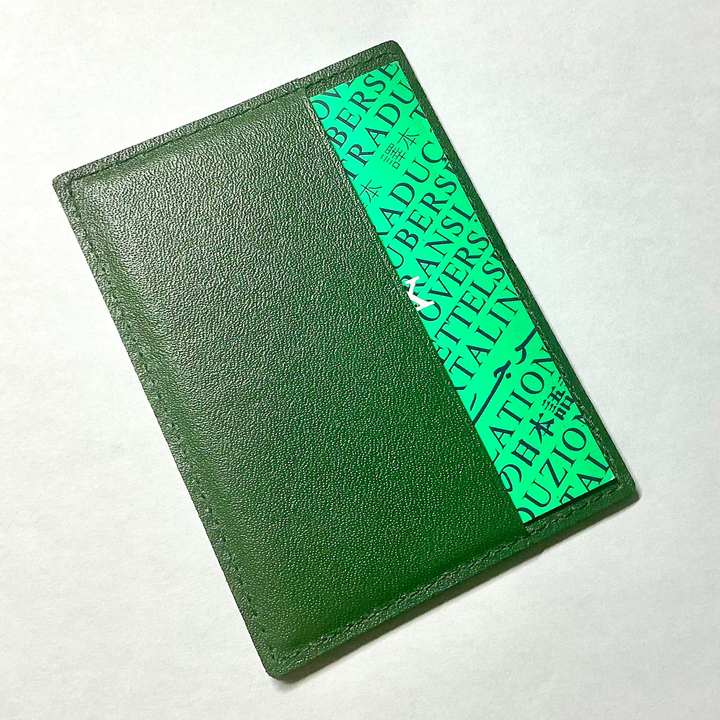 ROLEX Green Leather Card Holder + ROLEX Translation Booklet