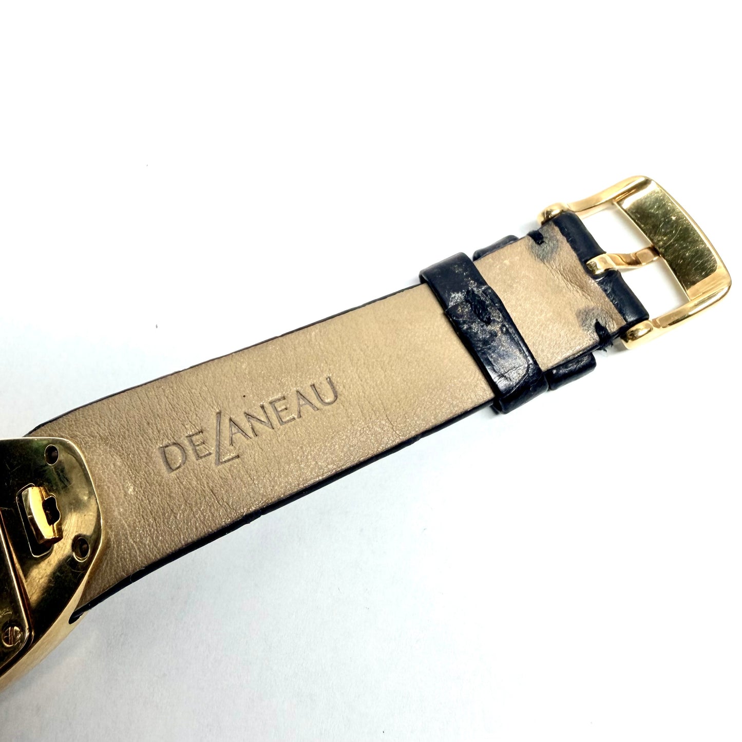 DELANEAU Princess Quartz 23.50mm 18K Yellow Gold FACTORY DIAMOND Watch