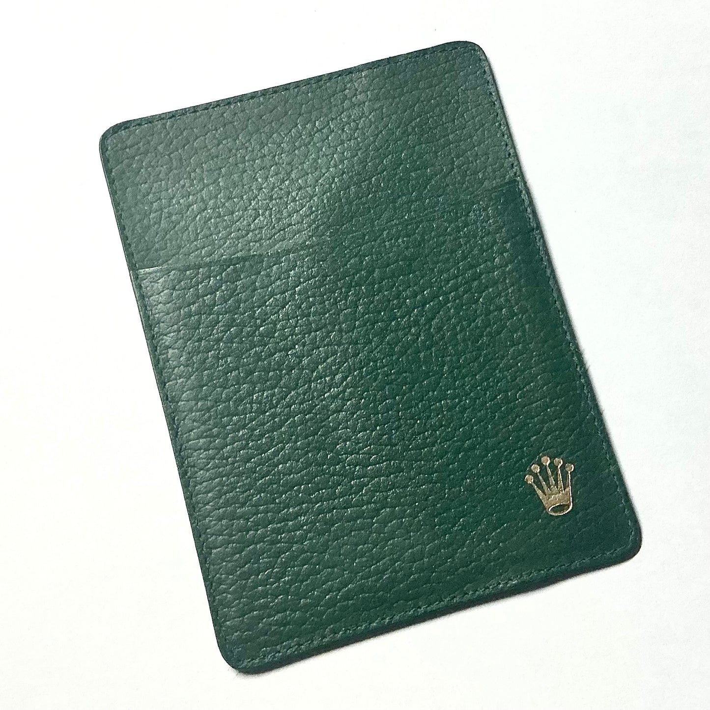 ROLEX Green Leather Card Holder