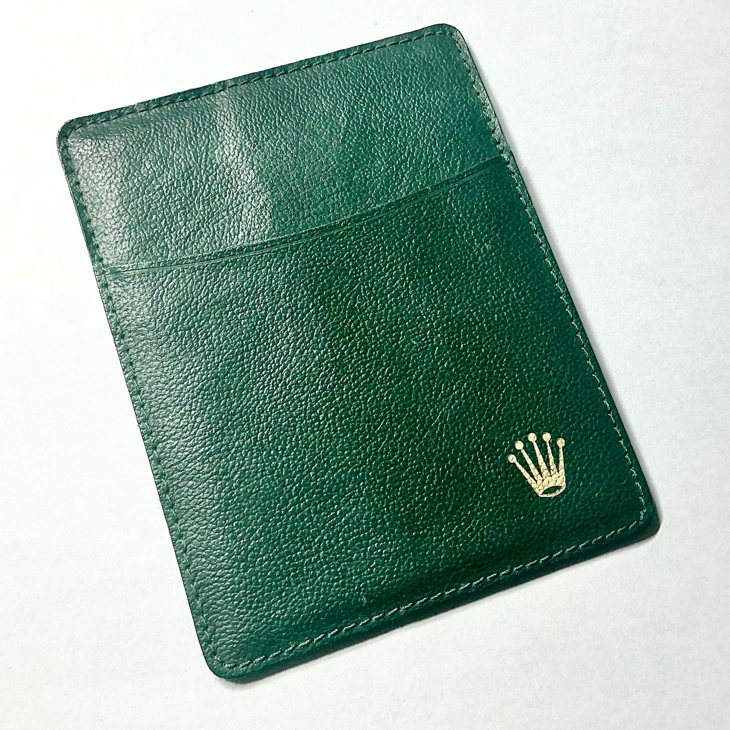 ROLEX Green Leather Card Holder + ROLEX Translation Booklet