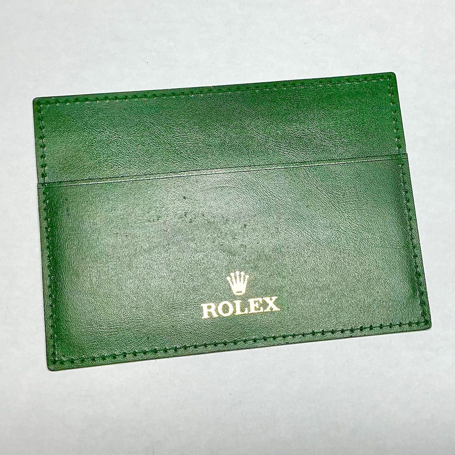 ROLEX Green Leather Card Holder + ROLEX Translation Booklet