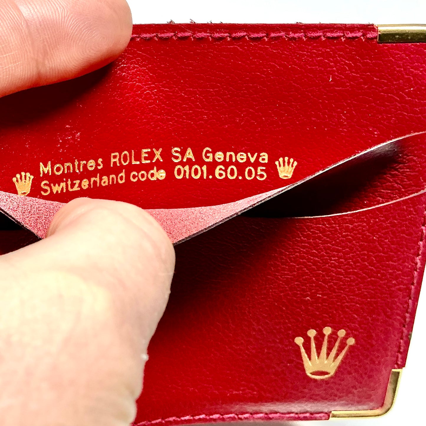 ROLEX Red Leather Card Holder + ROLEX Translation Booklet