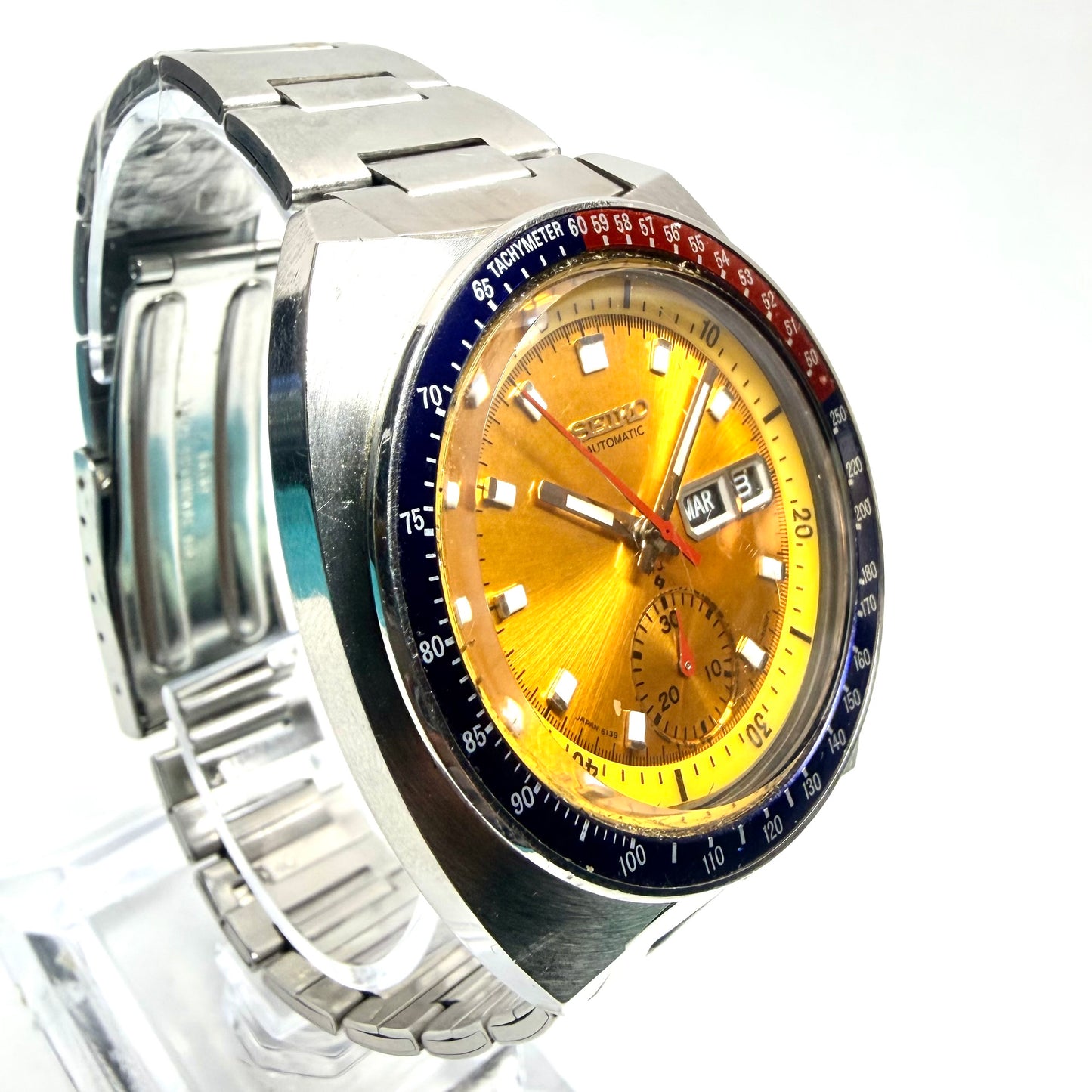 SEIKO POGUE Automatic Chronograph Tachymeter 41mm Steel Watch