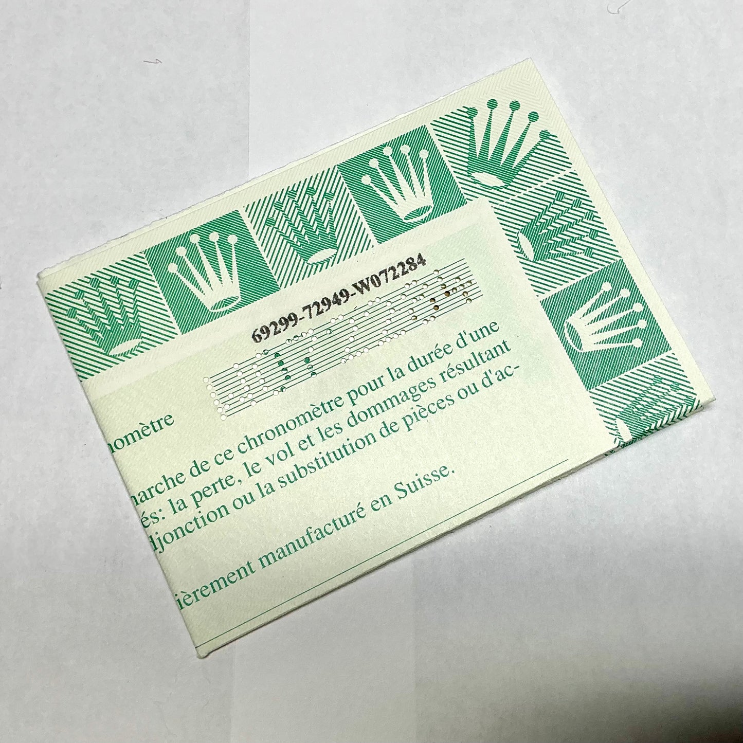 ROLEX Filled Certificate