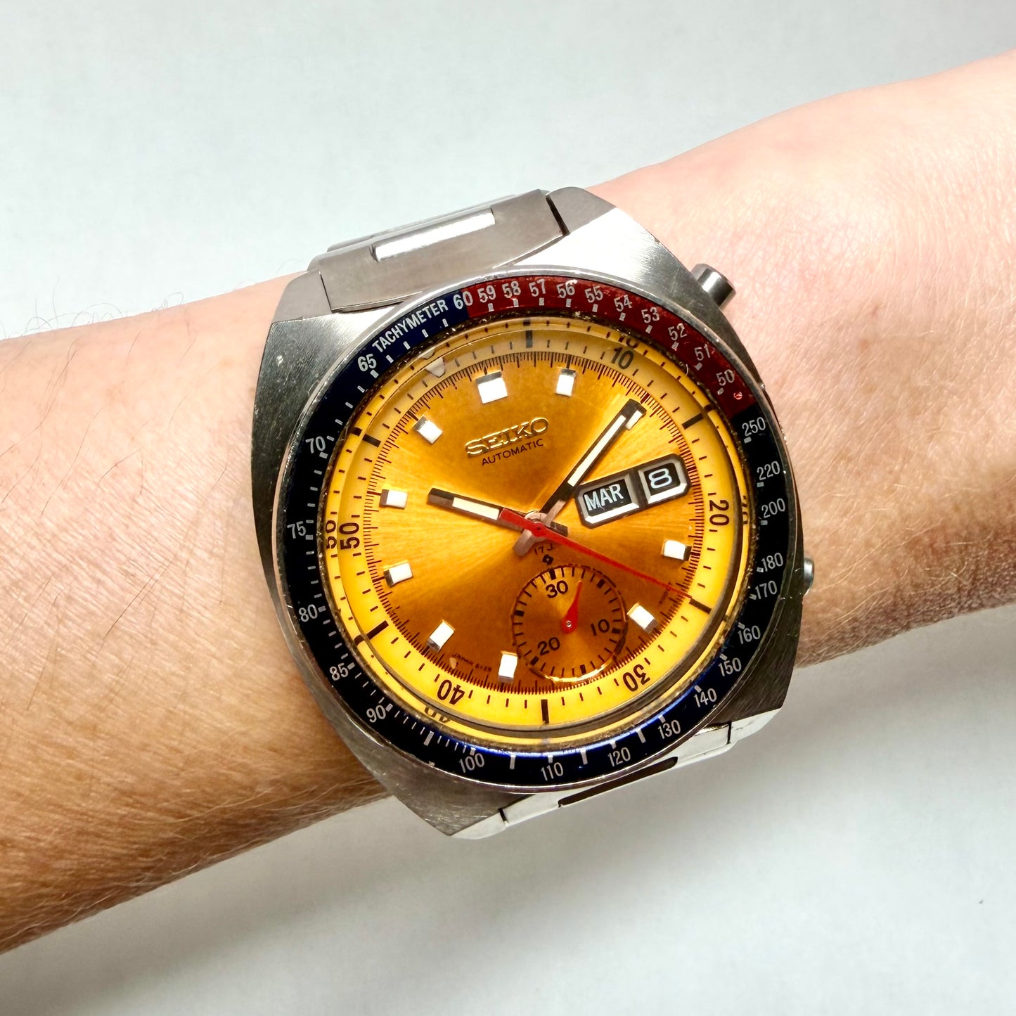 SEIKO POGUE Automatic Chronograph Tachymeter 41mm Steel Watch