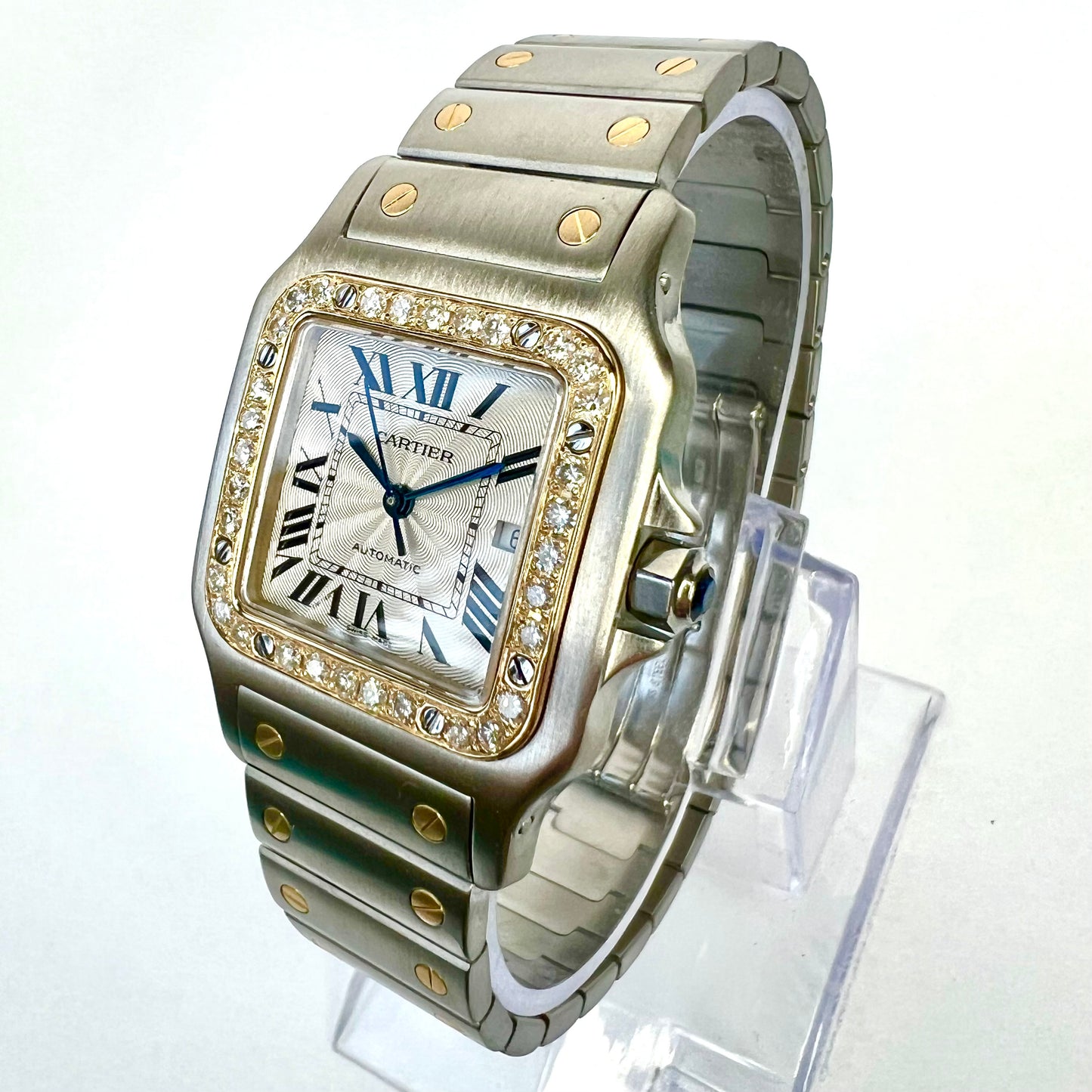 CARTIER SANTOS GALBEE 29mm Automatic 2 Tone 0.75TCW DIAMOND Watch  NEW Model