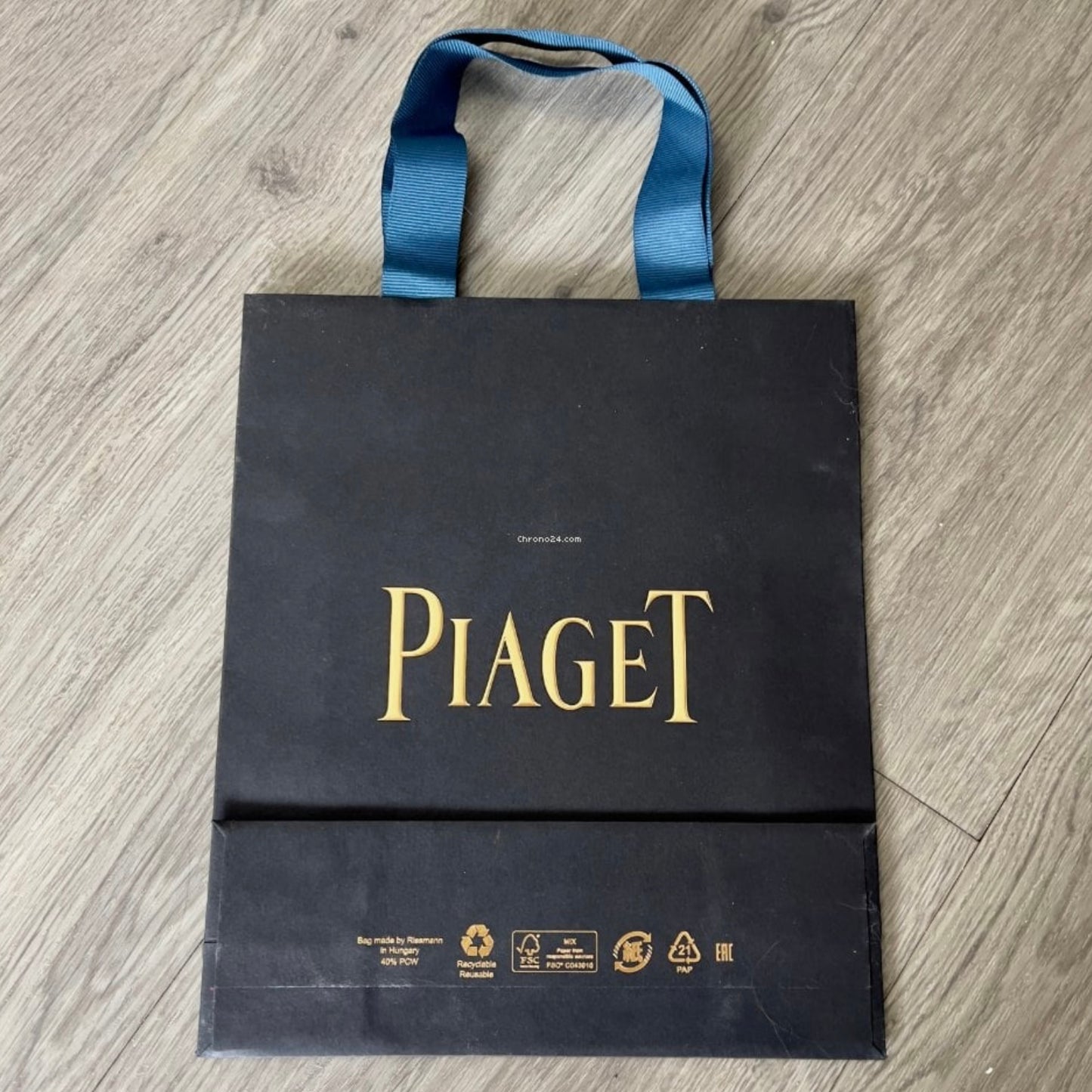 PIAGET Black Shopping Bag Gift Bag 9.60x8.25x2.75 inches