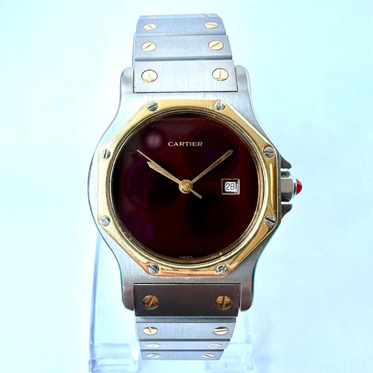 CARTIER SANTOS OCTAGON 31mm Automatic 2 Tone Watch 