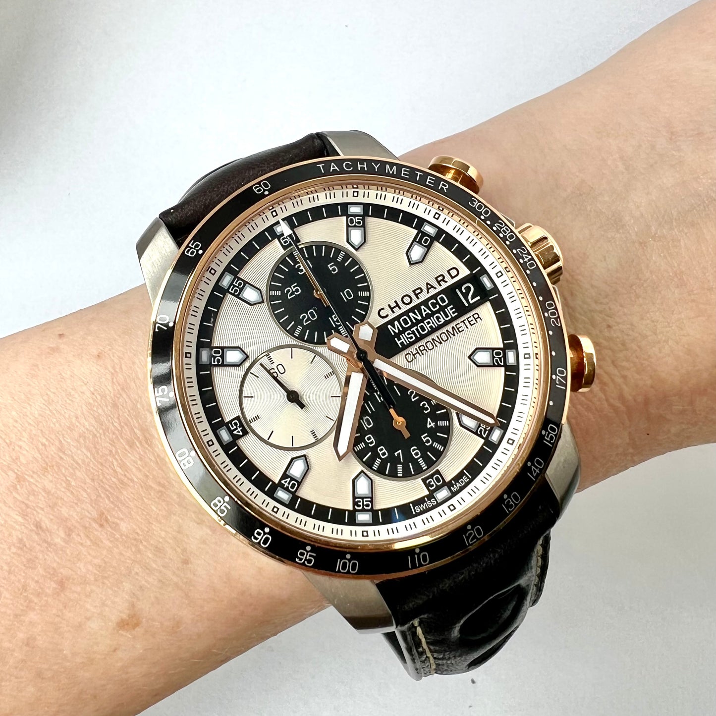 CHOPARD MONACO HISTORIQUE Chronometer Chronograph Automatic 2 Tone 44mm Watch