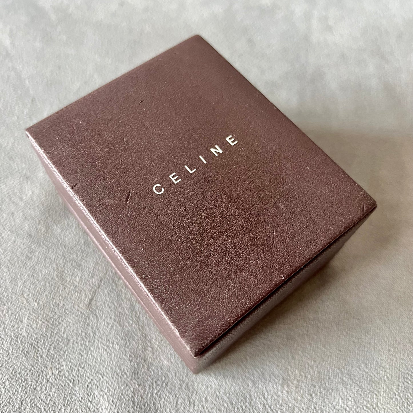 CELINE Brown Jewelry Box + Outer Box 4.25x3.25x2.5