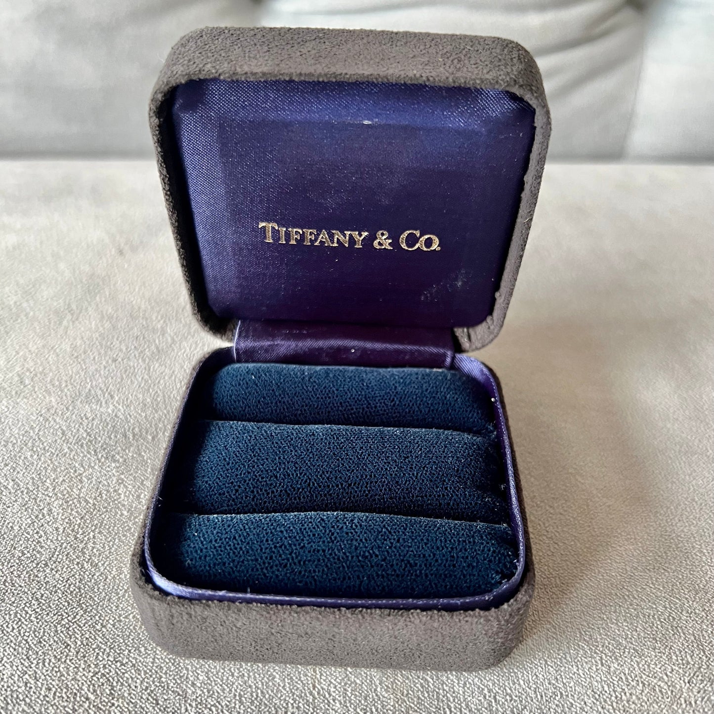 TIFFANY & CO. Double Alliance Ring Box + Outer Box 3.25x3.25x1.90 inches