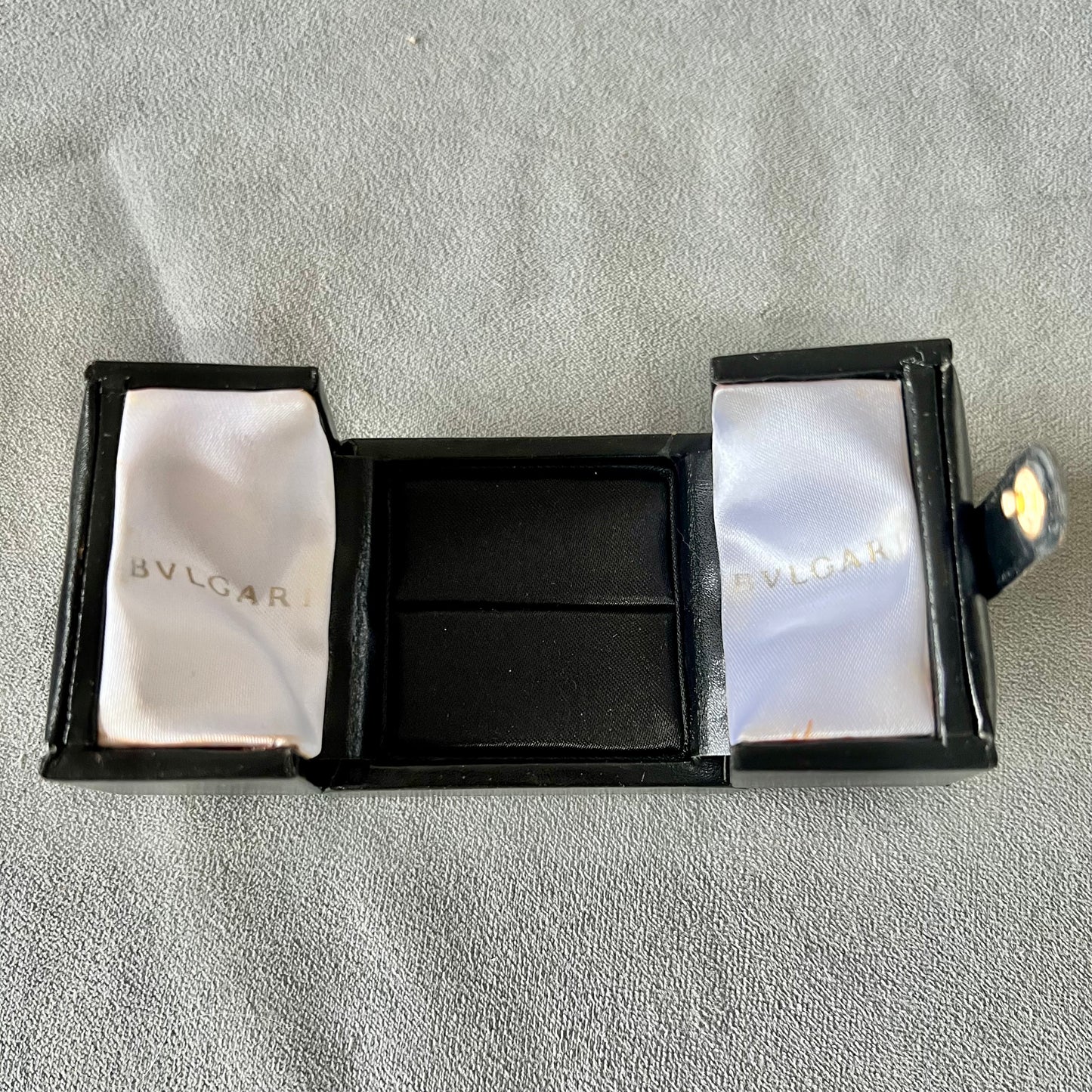 BVLGARI Black Ring/Earring Box + Outer Box 3.25x2.75x2.35 inches