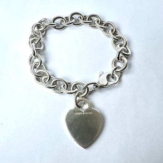 TIFFANY & CO. 925 Sterling Silver Heart Necklace