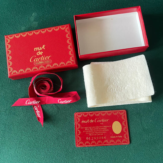 CARTIER Good Box with Filled Card, Ribbon and Wrapping Cloth