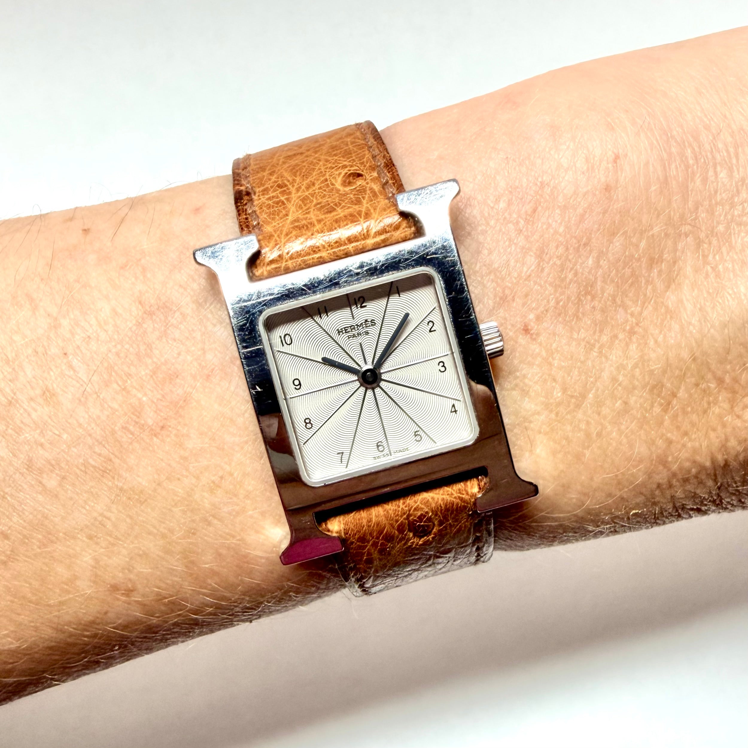 HERMÈS HEURE HH1.210 Steel Watch Silver Dial | NATILUXIA