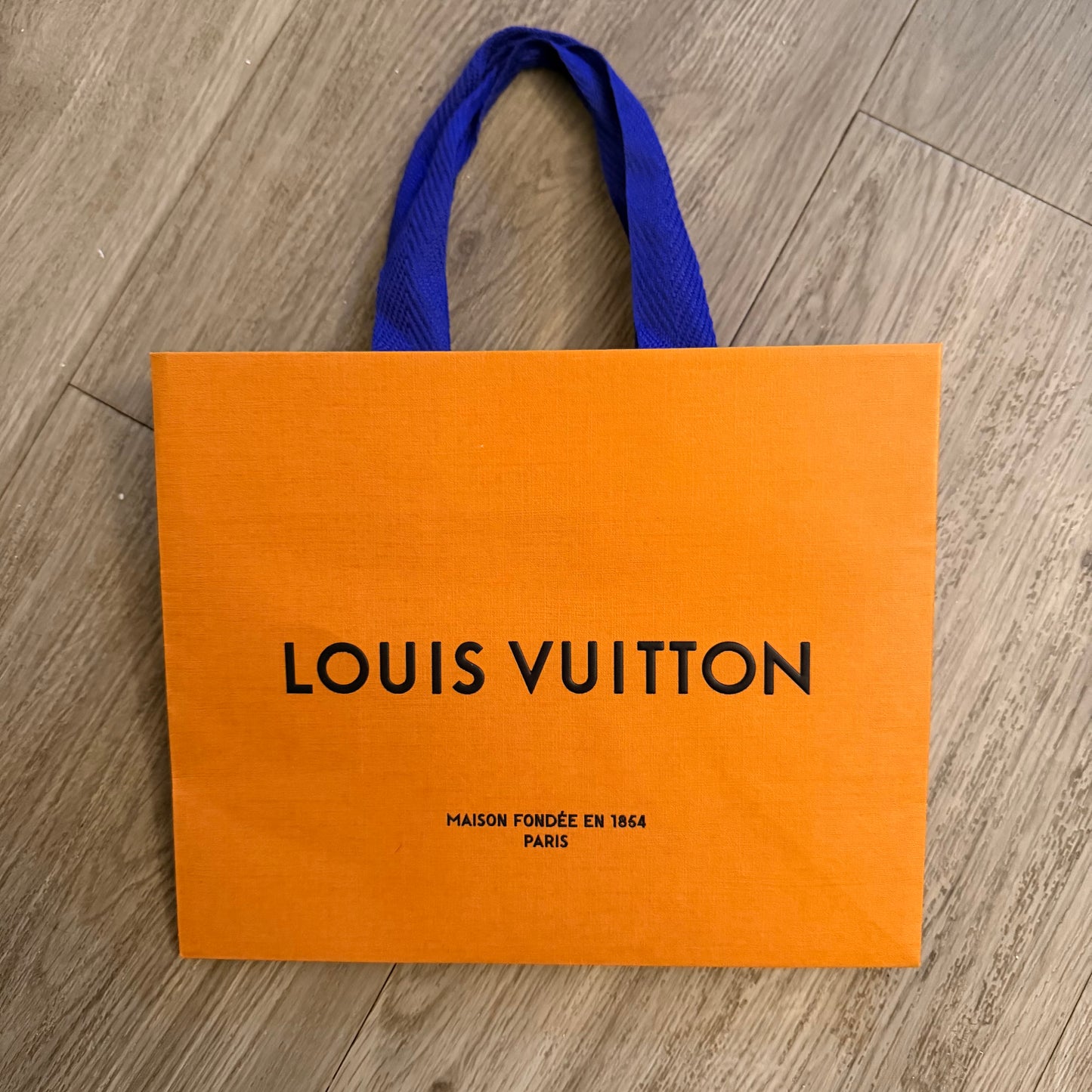 LOUIS VUITTON Orange Shopping Bag 8.60x7x4.5 inches