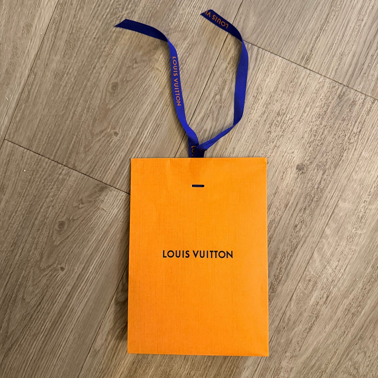 LOUIS VUITTON Orange Shopping Bag 8.25x5.90x2.90 inches