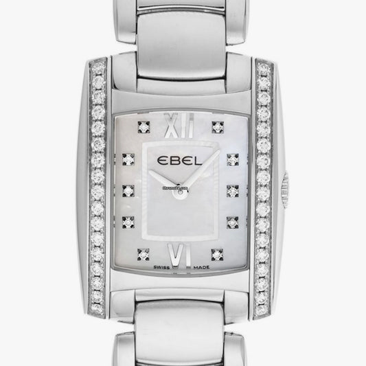 EBEL BRASILIA Quartz 23mm Steel 1TCW Diamond Watch