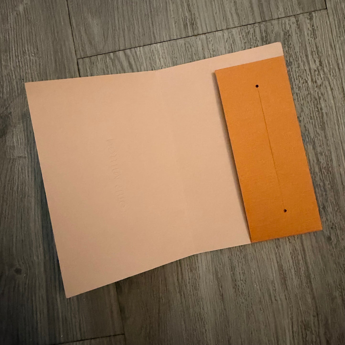 LOUIS VUITTON Orange Shopping Bag 15.75x13.25x6.25 inches + Receipt Holder