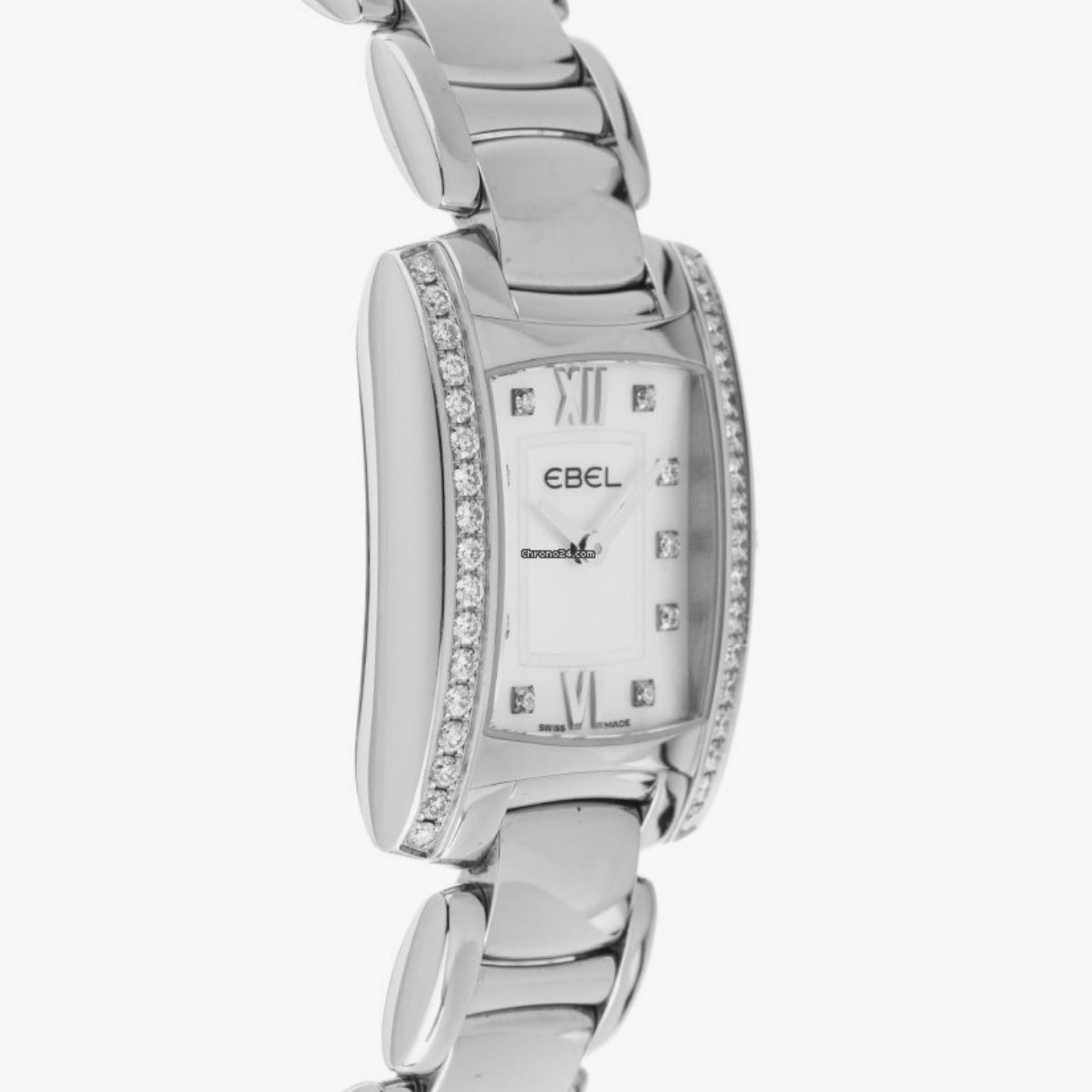 EBEL BRASILIA Quartz 23mm Steel 1TCW Diamond Watch NATILUXIA