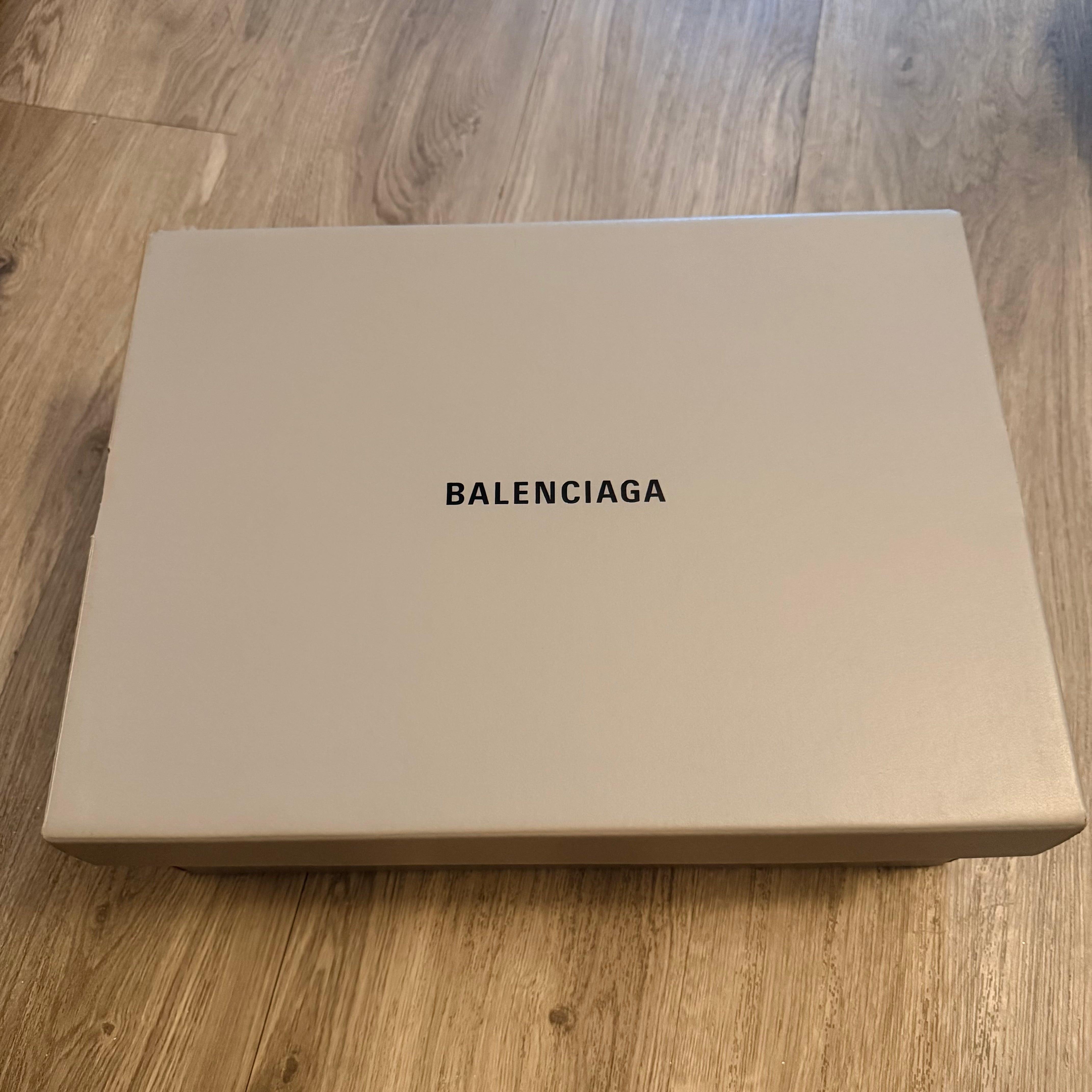 BALENCIAGA Gray Shoe Box with Original Tissue Paper 14.5x10.75x5
