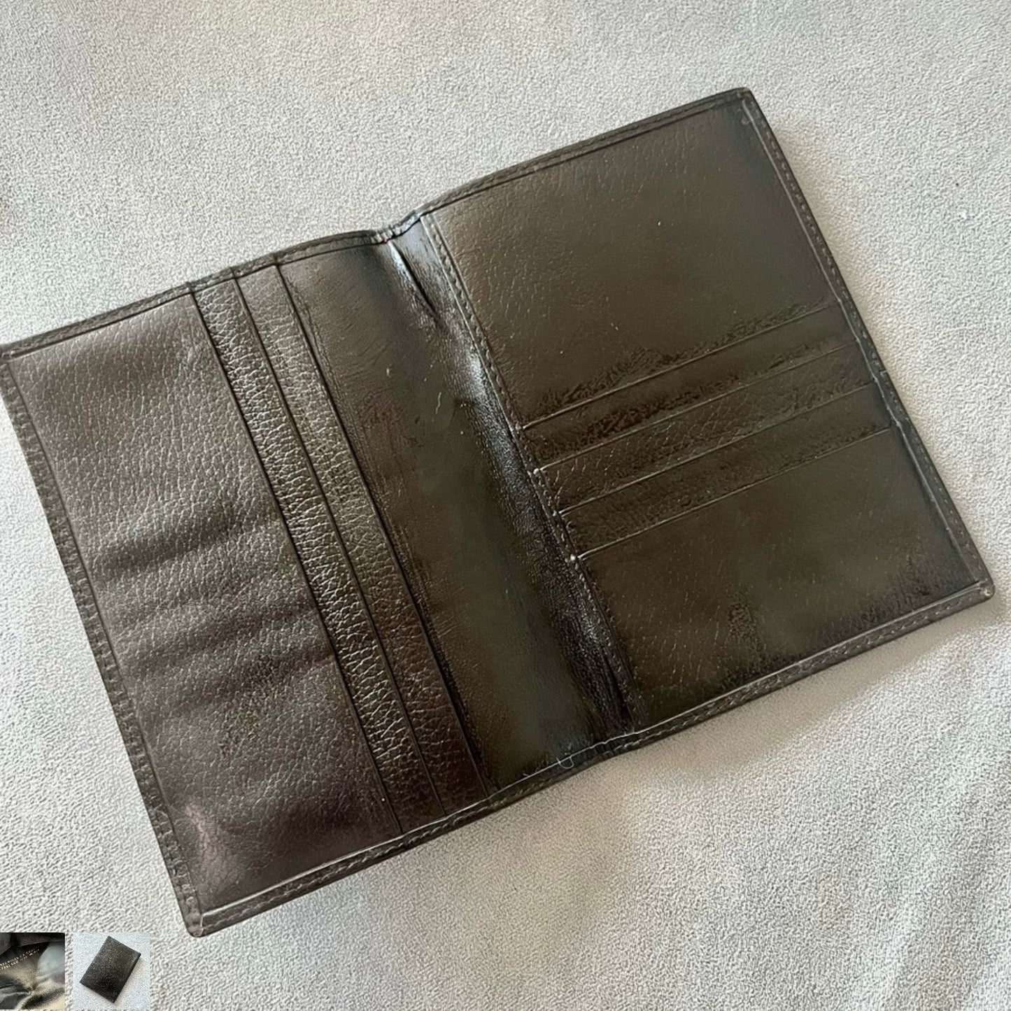 ROLEX Black Leather Card/Passport Holder