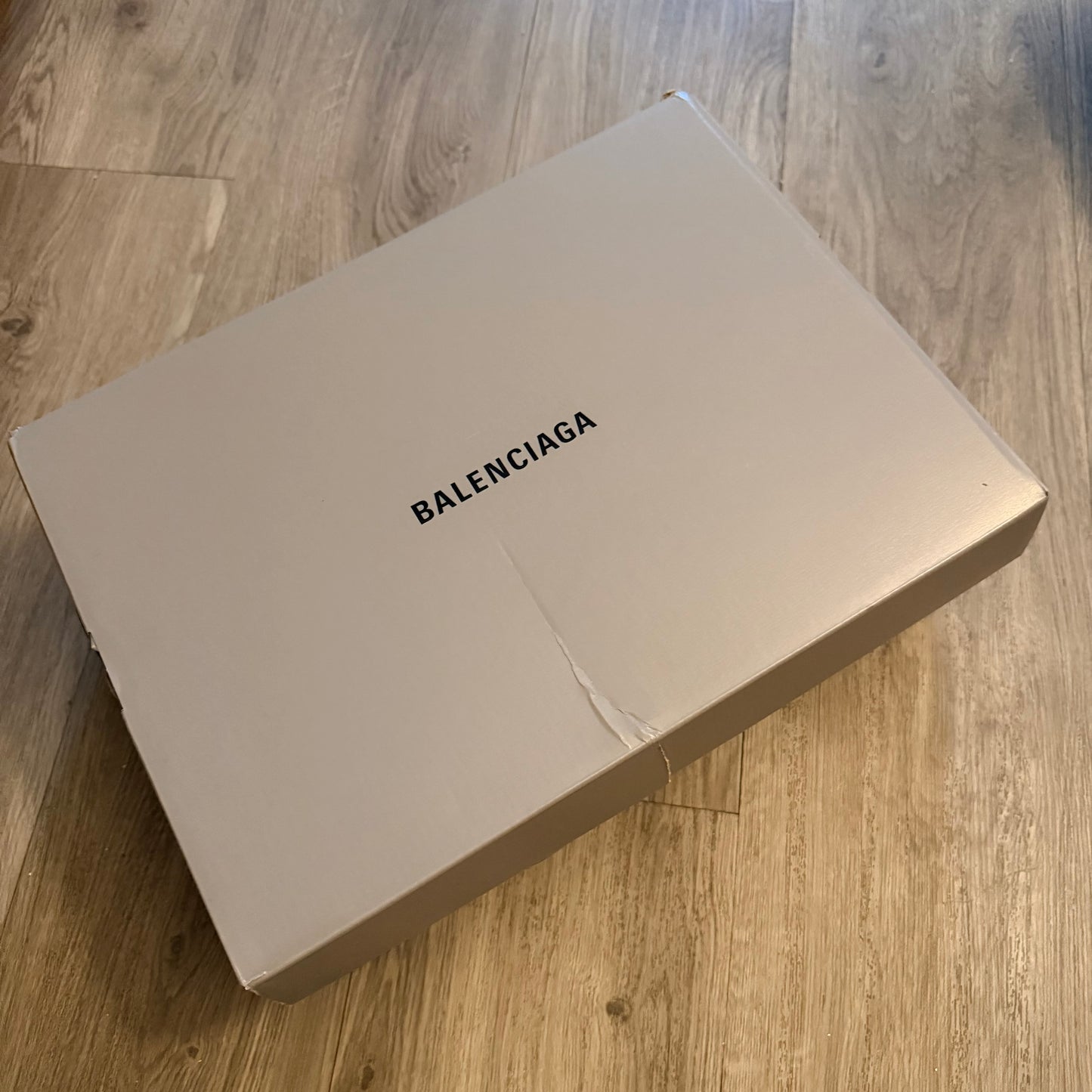 BALENCIAGA Gray Shoe Box with Original Tissue Paper + Booklet 14.5x10.75x5.70 inches