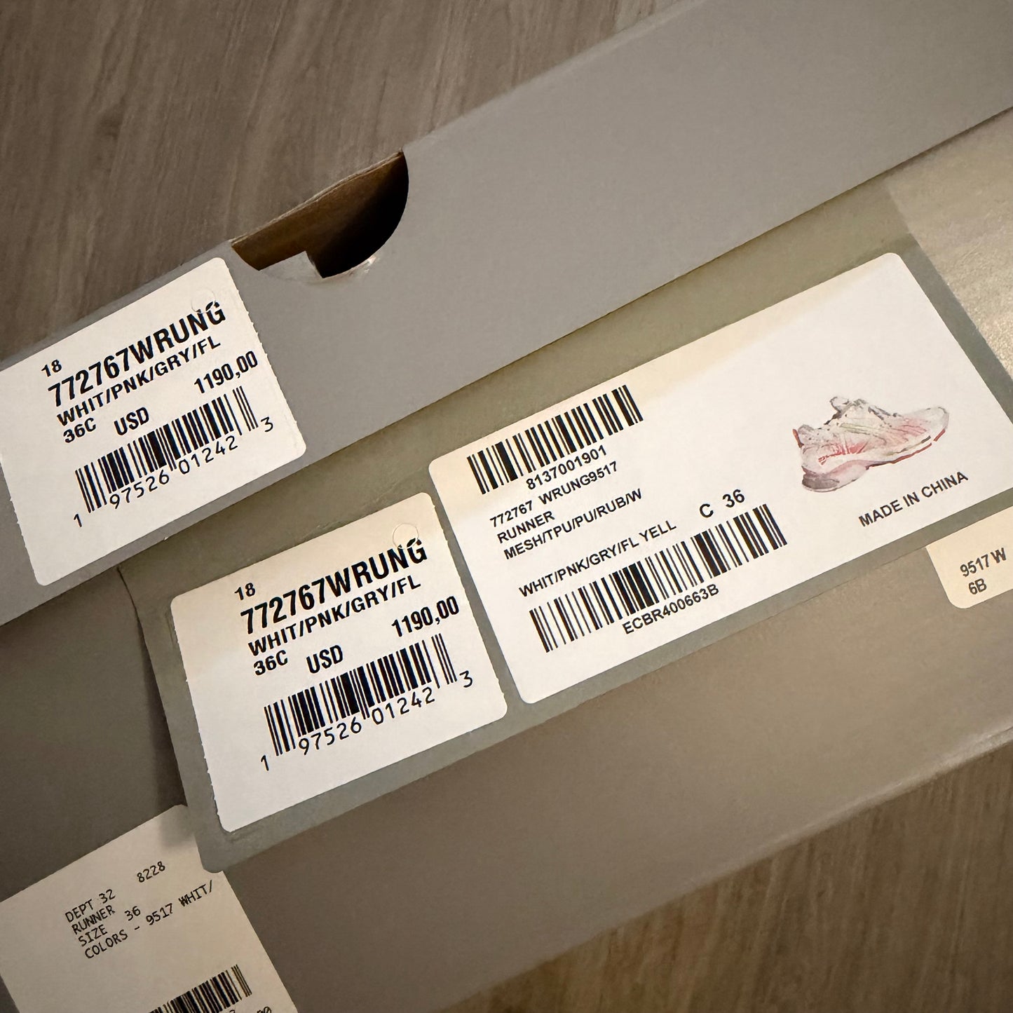 BALENCIAGA Gray Shoe Box with Original Tissue Paper + Booklet 14.5x10.75x5.70 inches