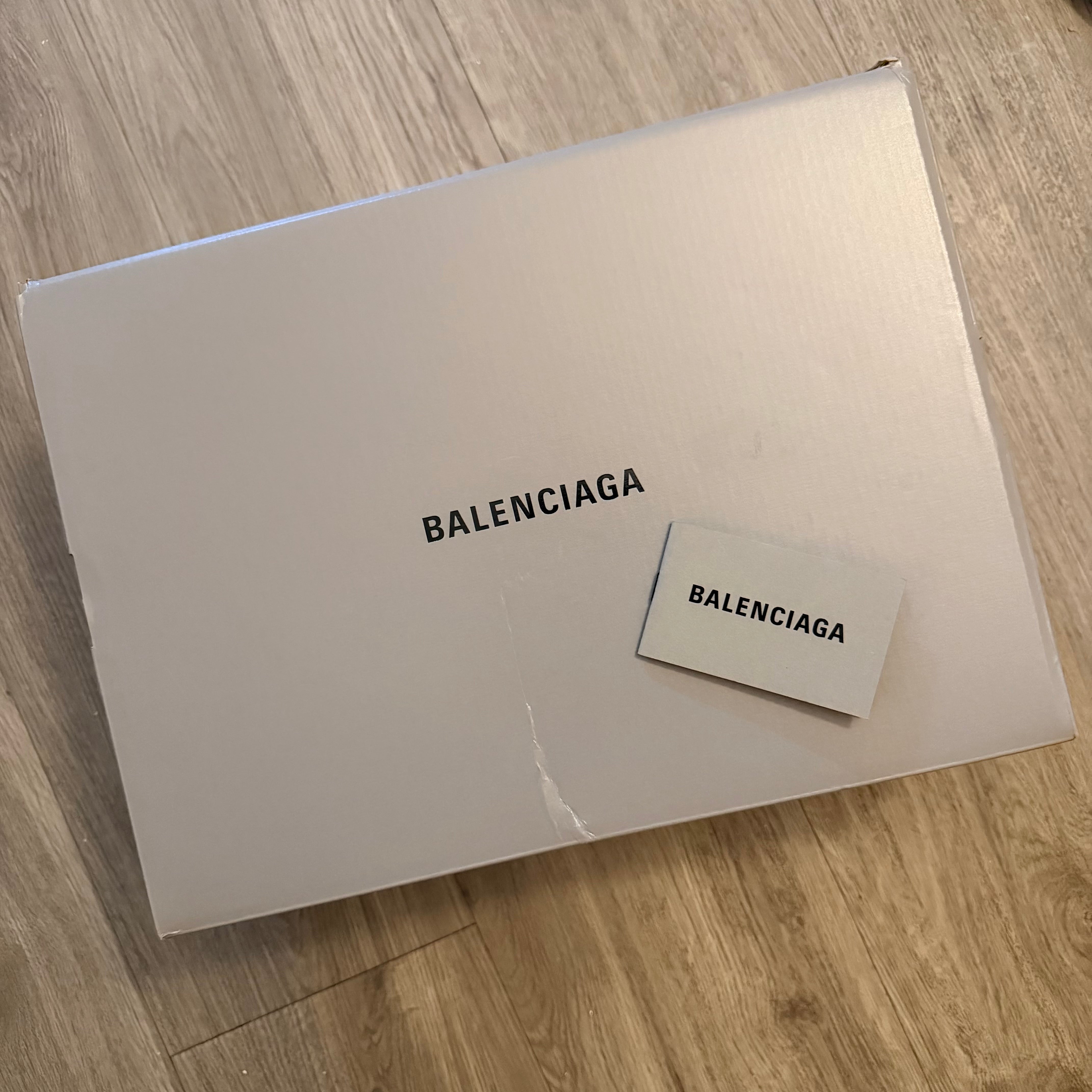 BALENCIAGA Gray Shoe Box with Original Tissue Paper + Booklet 14.5