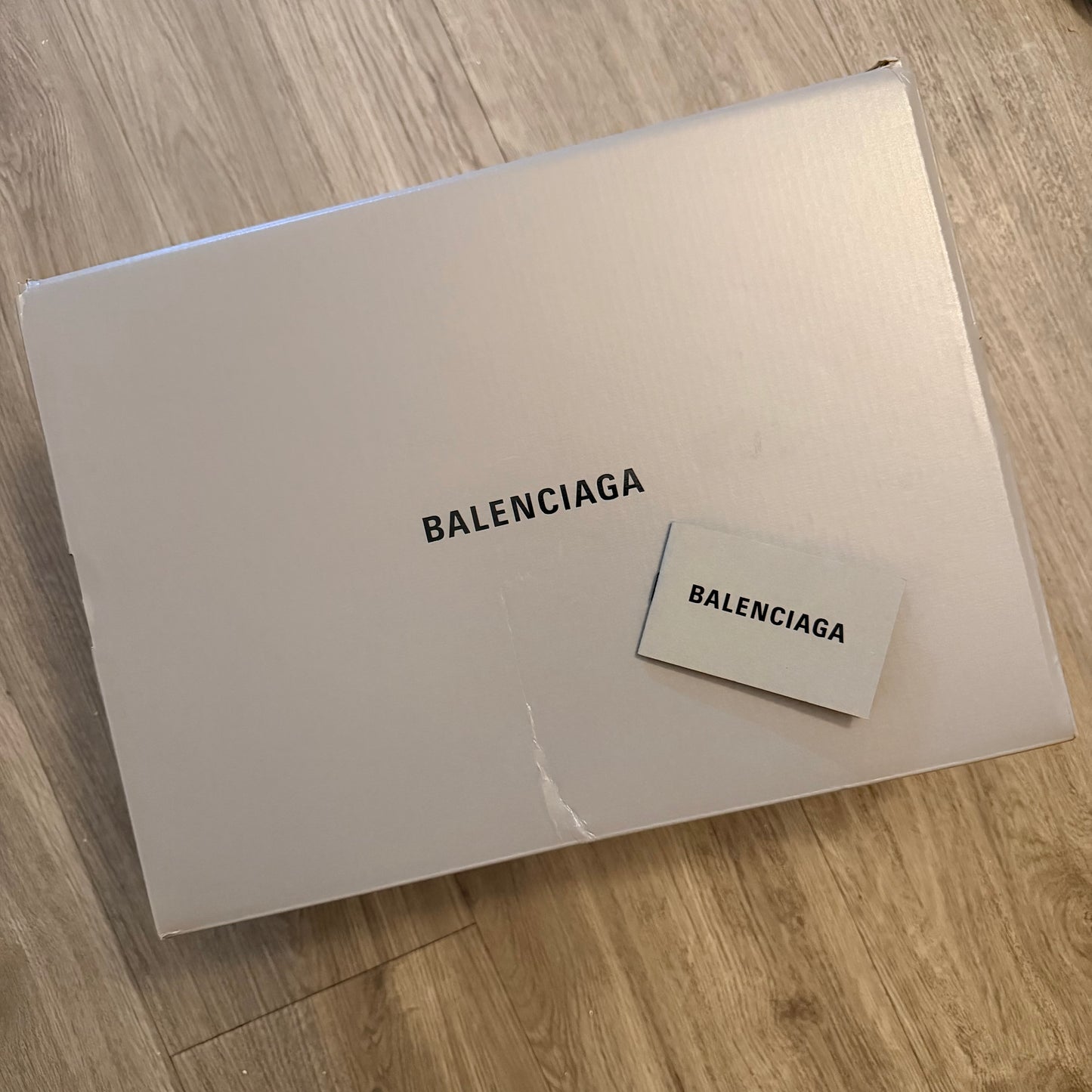 BALENCIAGA Gray Shoe Box with Original Tissue Paper + Booklet 14.5x10.75x5.70 inches