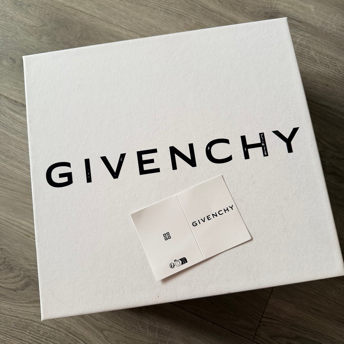 GIVENCHY White Shoes Box 13.30x12.5x4.5 inches + Original Tissue+ Card