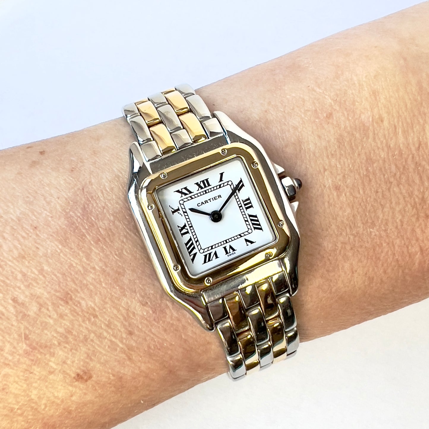 CARTIER PANTHERE 23mm Quartz 2 Row Gold Watch