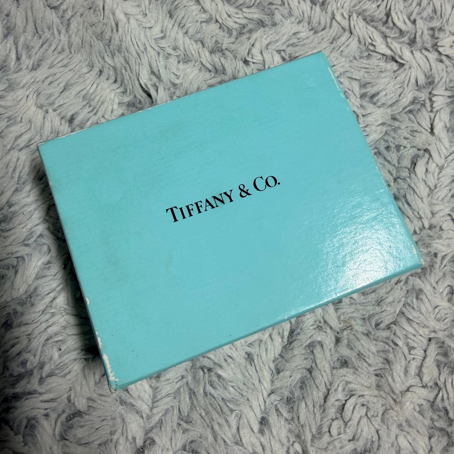 Authentic TIFFANY & CO. Brown Jewerly Pouch 3.60x2.40” + Box 3.75x2.90x1.40” + Original Ribbon
