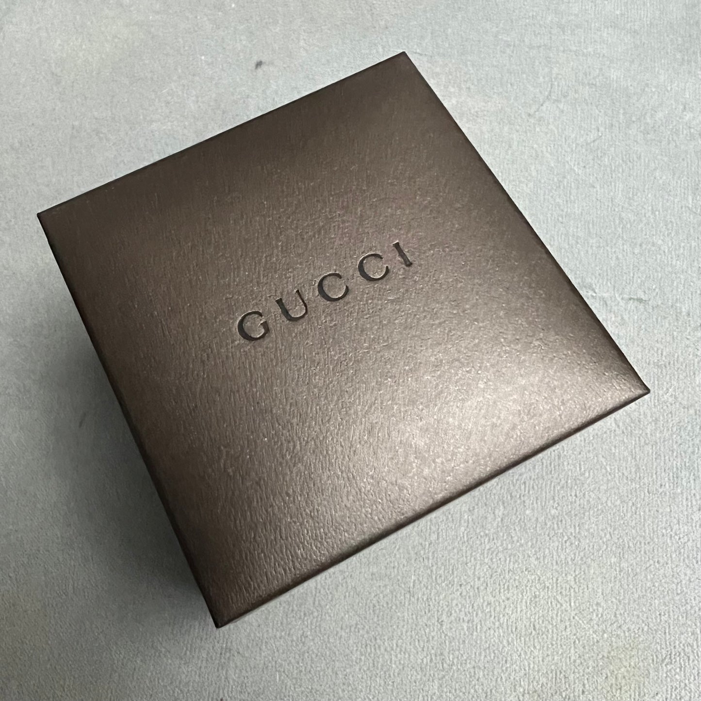 GUCCI Earrings/Cufflinks Box + Outer Box 3.25x3.10x2.60 inches