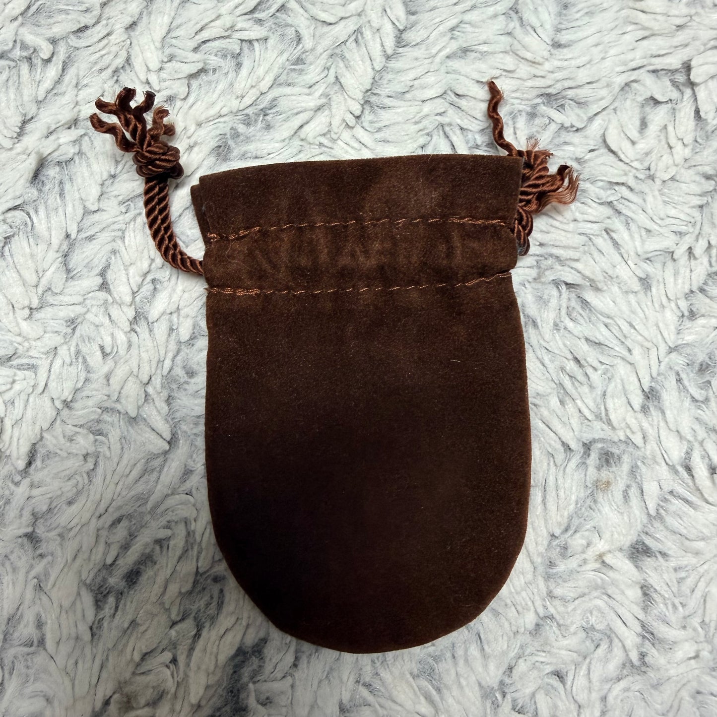 Authentic TIFFANY & CO. Brown Jewerly Pouch 3.60x2.40” + Box 3.75x2.90x1.40” + Original Ribbon