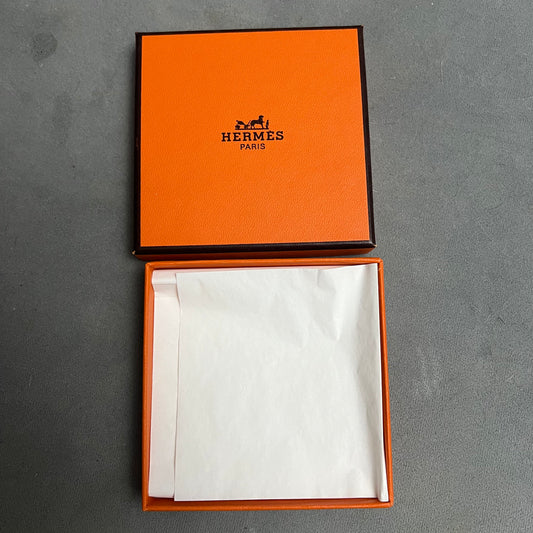 HERMES Goods Box 3.75x3.75x0.75 inches + Wrapping Paper