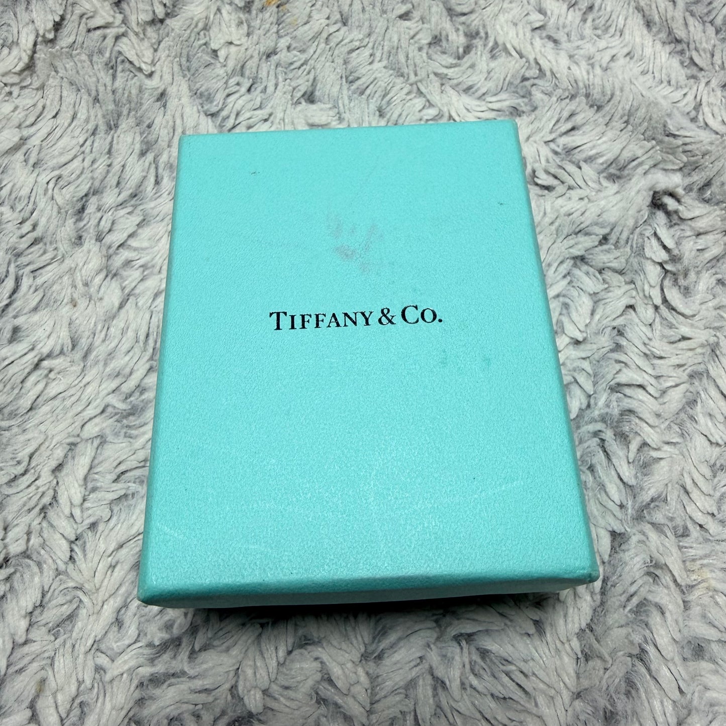 TIFFANY & CO. Jewerly Pouch 3.5x3.20” + Box 3.90x3.05x1.45” + Ribbon