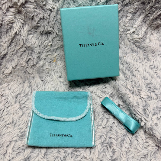 TIFFANY & CO. Jewerly Pouch 3.5x3.20” + Box 3.90x3.05x1.45” + Ribbon