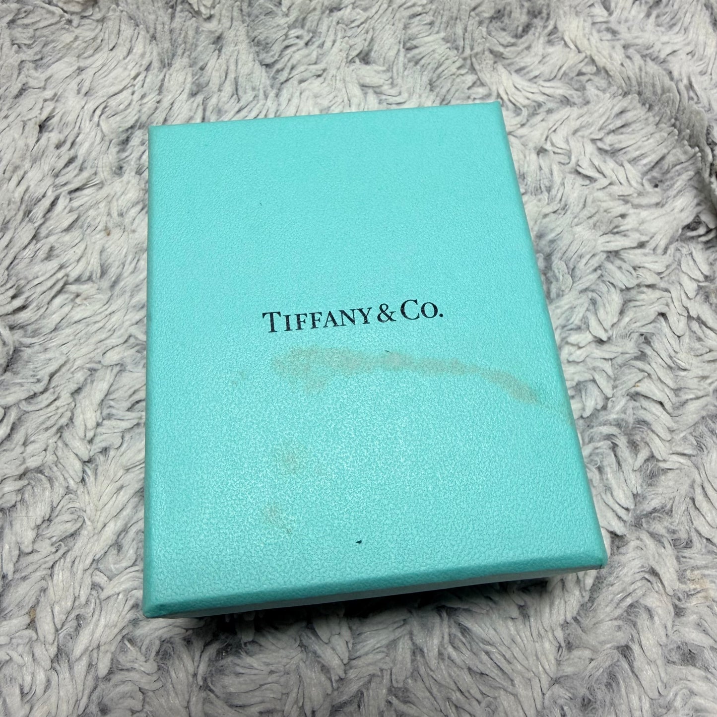 TIFFANY & CO. Brown Jewerly Pouch 3.70x2.60” + Box 3.90x3.05x1.45” + Original Ribbon