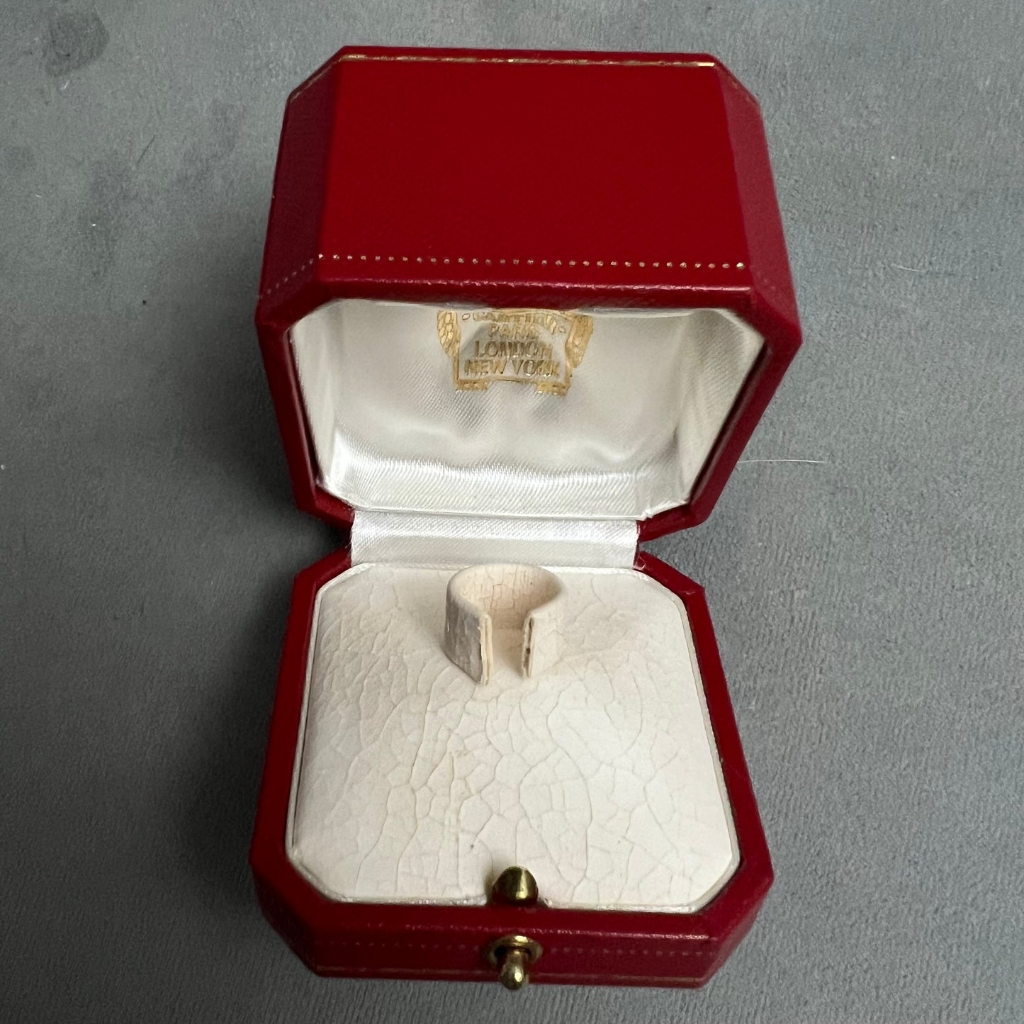 Vintage CARTIER Ring Box + Outer Box 2.60x2.50x2.10 inches&nbsp;