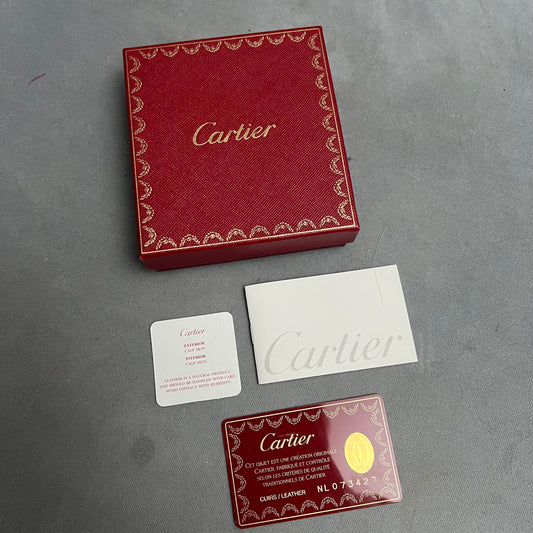 CARTIER Leather Goods Box 4.75x4.40x1.5 &nbsp;inches + Booklet + Filled Certificate