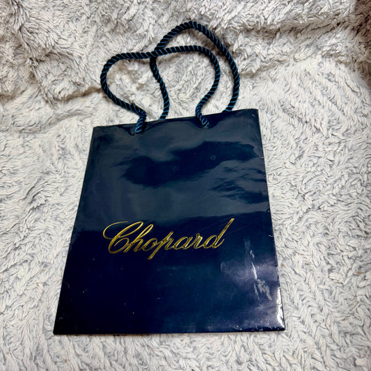 CHOPARD Blue Glossy Shopping Bag 9.30x7.90x3.90 inches