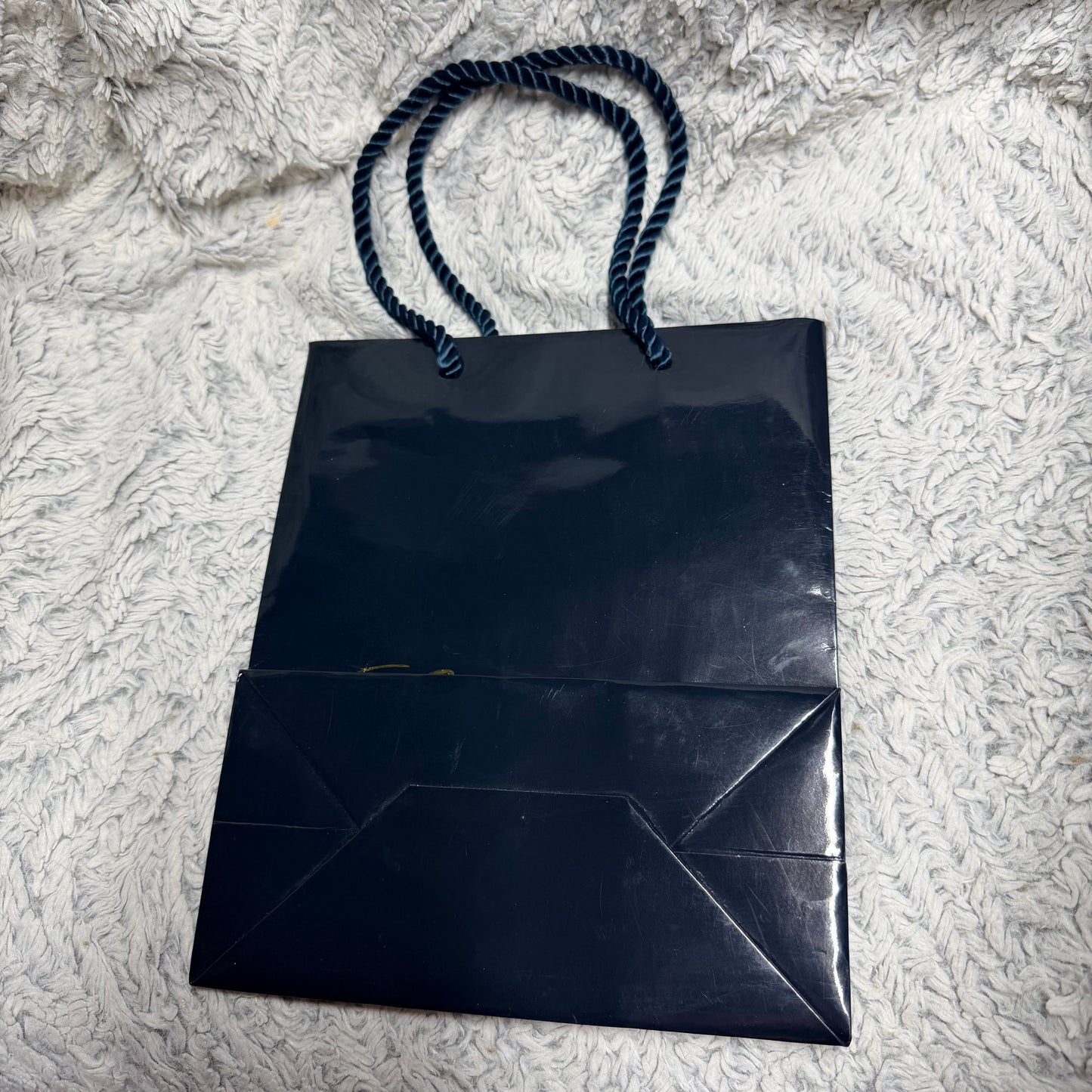 CHOPARD Blue Glossy Shopping Bag 9.30x7.90x3.90 inches