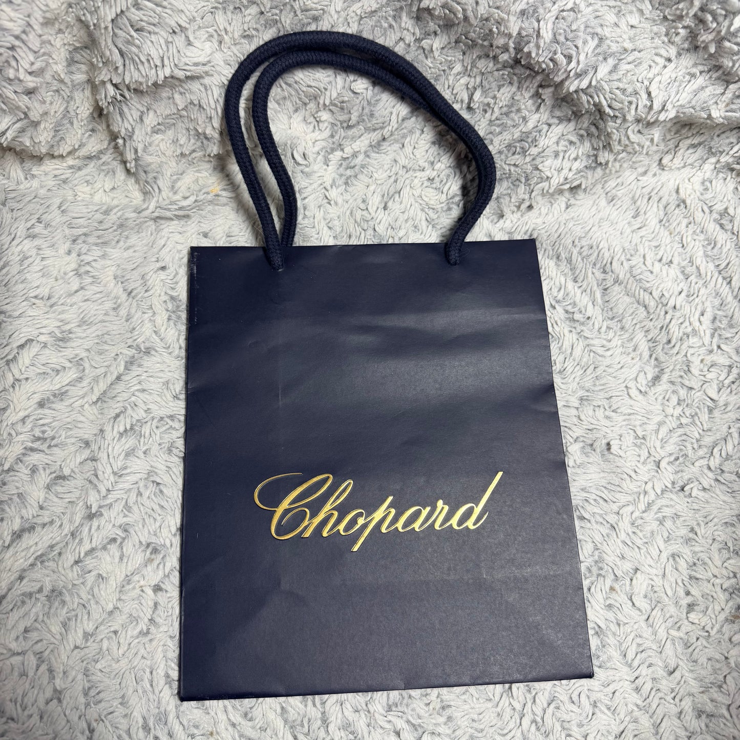 CHOPARD Blue Matte Shopping Bag 9.30x7.90x3.90 inches