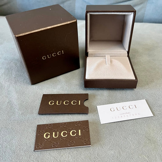 GUCCI Ring Box + Outer Box 3x3x2.60 inches + Booklet