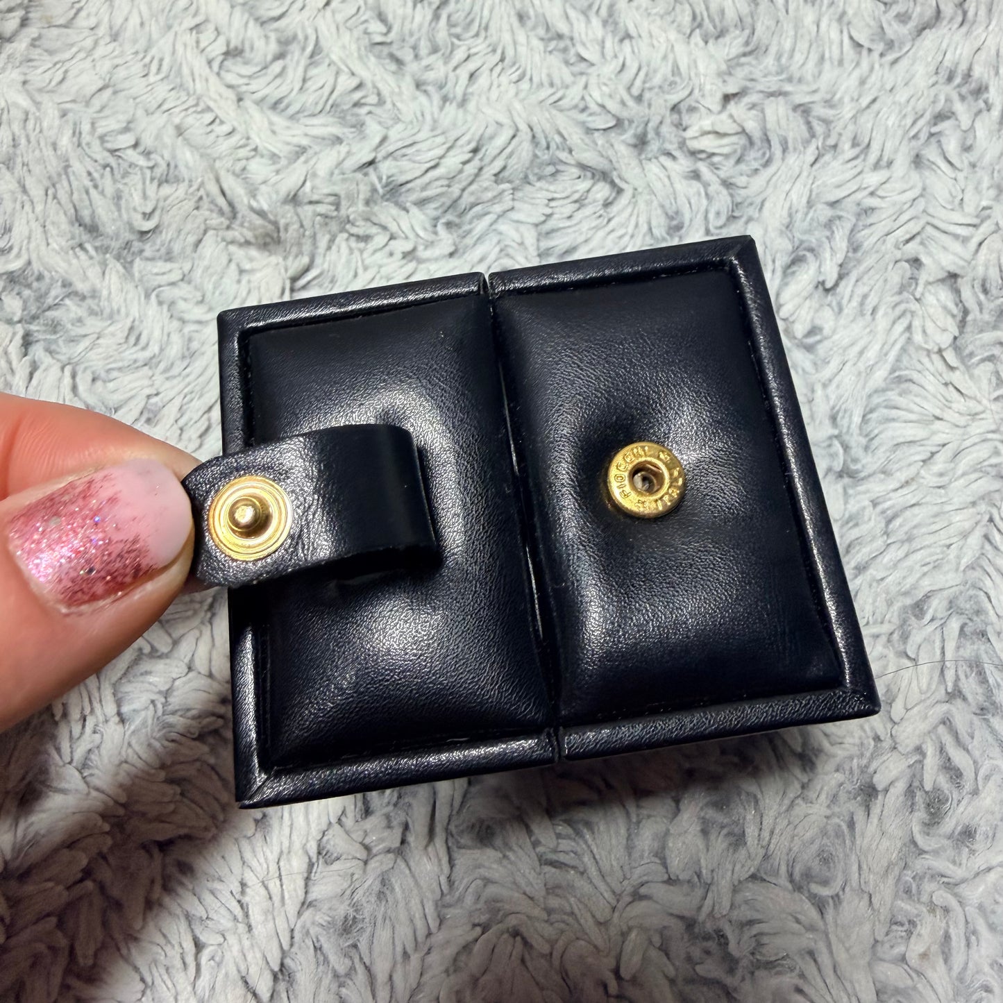 BULGARI Black Ring/Cufflinks Box 2.75x2.35x2.10 inches