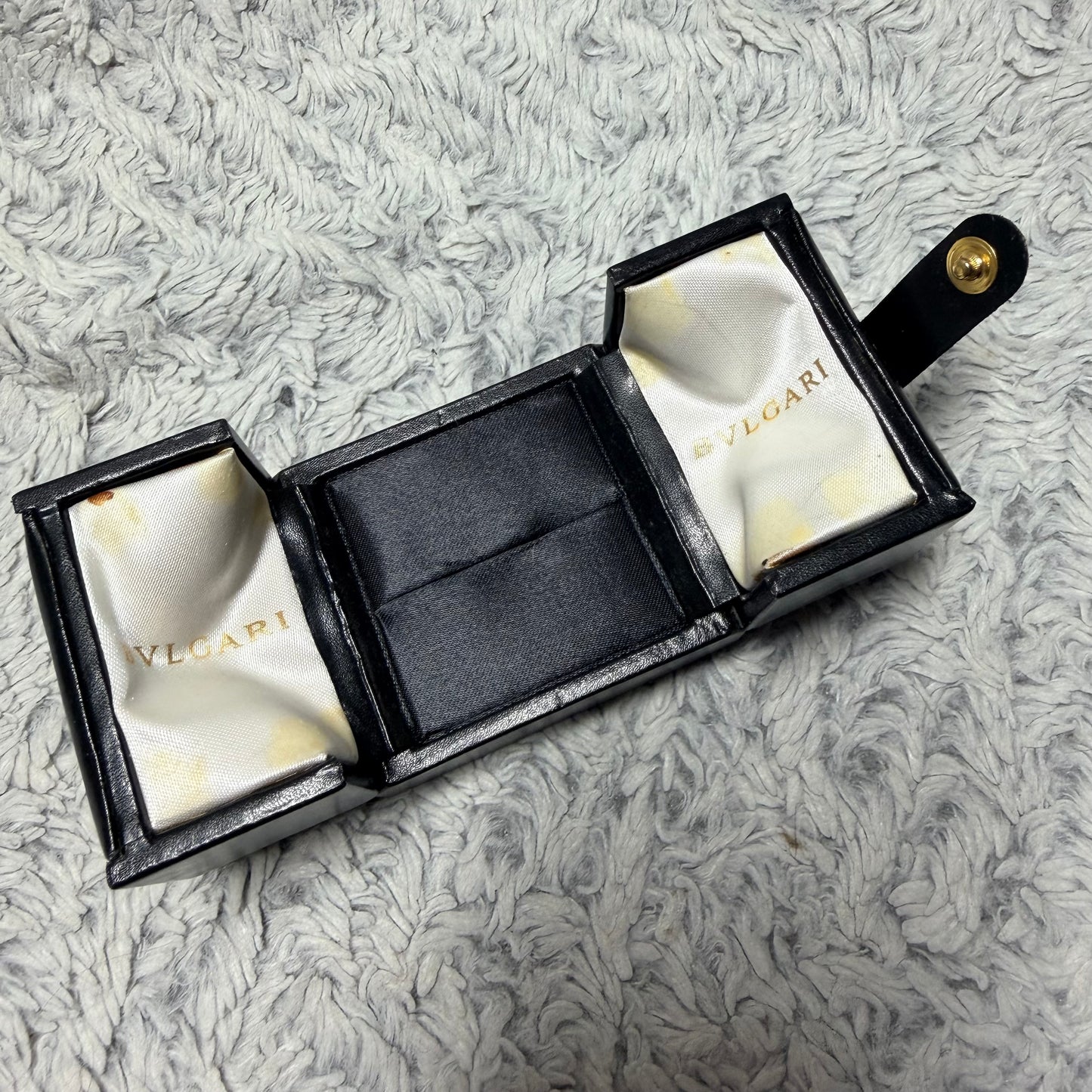 BULGARI Black Ring/Cufflinks Box 2.75x2.35x2.10 inches