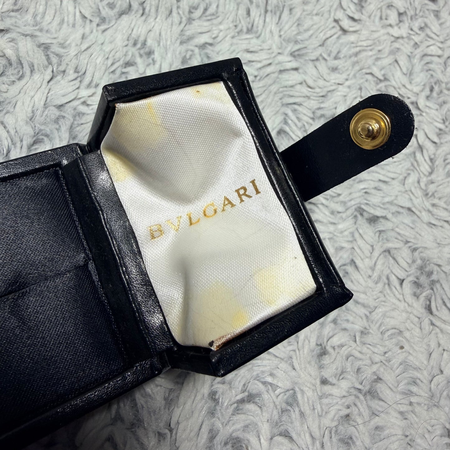 BULGARI Black Ring/Cufflinks Box 2.75x2.35x2.10 inches